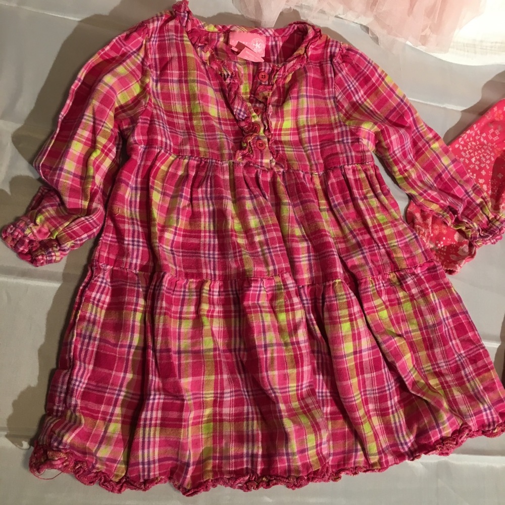 Girls LONGSLEEVE Dress 2t J. KHAKI Colorful plaid.